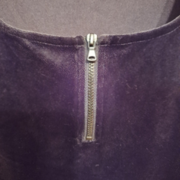 Vera Moda Athena Black Velvet Crop Top 1/4 Zip Large Whimsigoth Goth Witchy - Picture 3 of 4